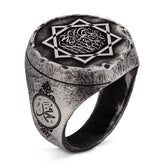 Alparslan The Great Seljuks Silver Ring with Shahada Motif for sale (2)
